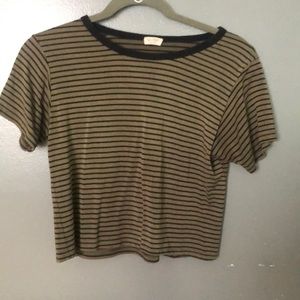 green and black striped t shirt